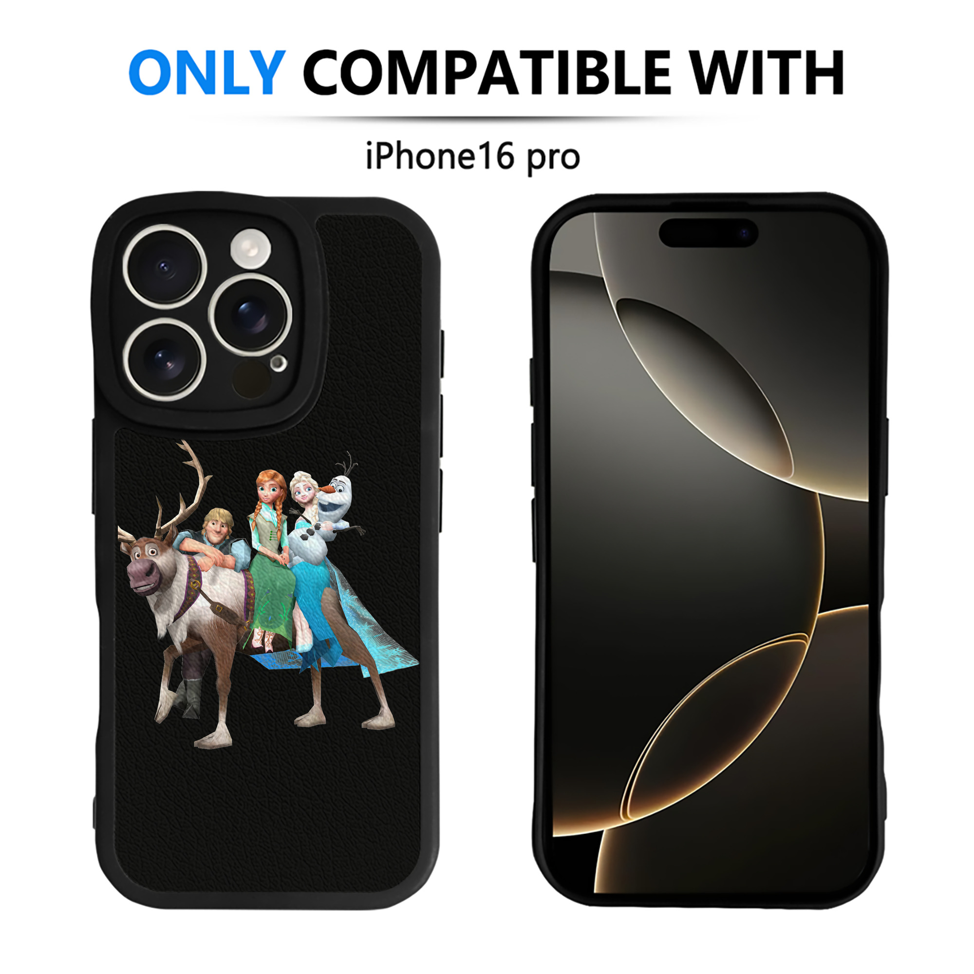 （画像用） アナと雪の女王 アンナ エルサ Frozen Anna Elsa 【iPhone 16シリーズ対応】シリコンスマホケース（レザー調） 材質：シリコン